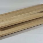 Treppenstufe aus massiver europäischer Eiche - Qualität RUSTIC